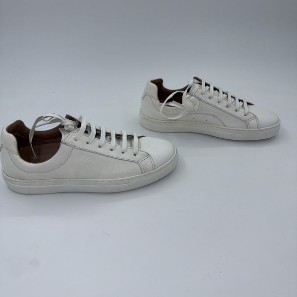 Hugo Boss Katie Low Cut Leather White Sneakers Sz 36 5.5 Or 6 - Picture 2 of 6